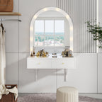 Floating Wall Vanity Dressing Table - White - 31.50"L x 15.70"W x 40.90"H - image 11