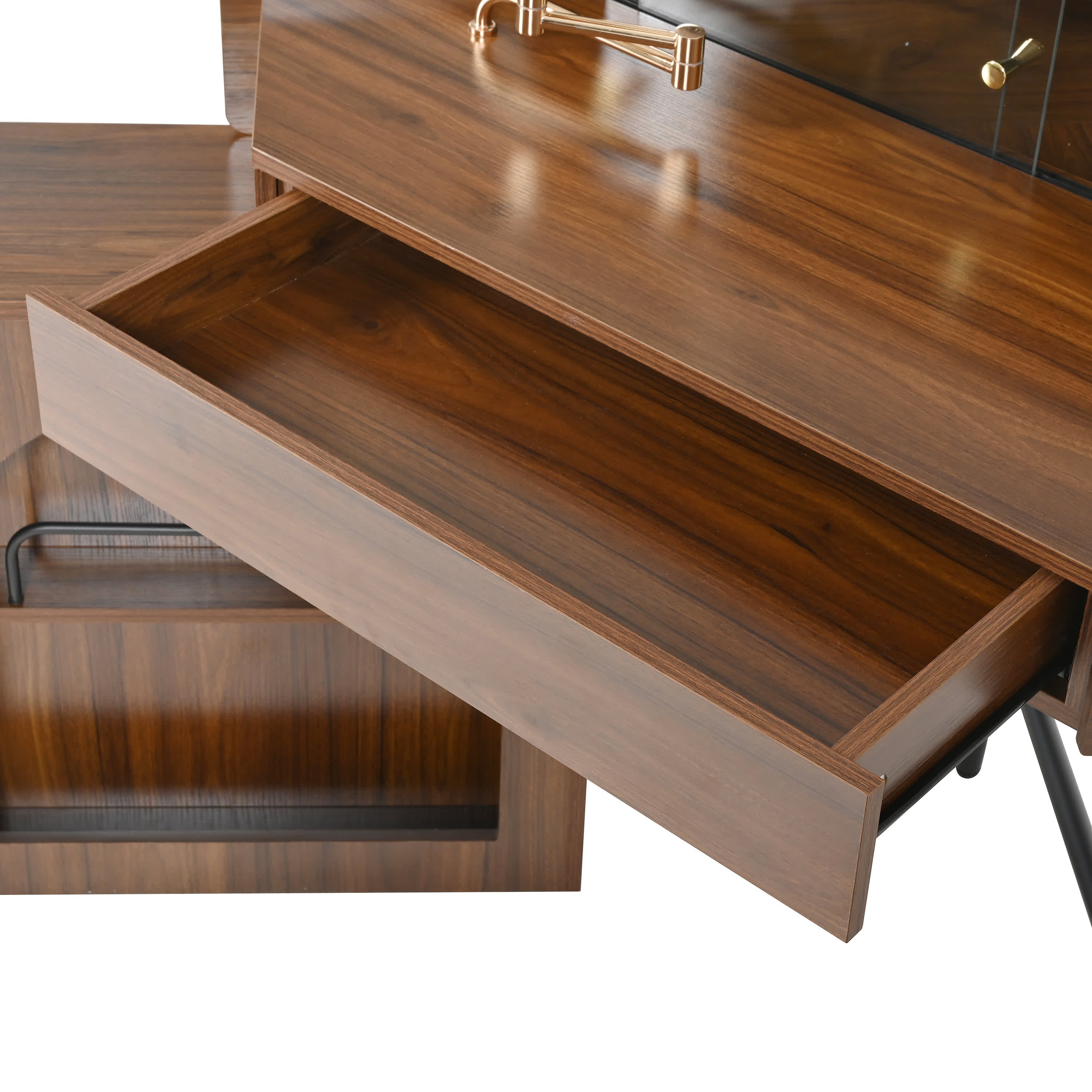 Corner Makeup Vanity Desk Set