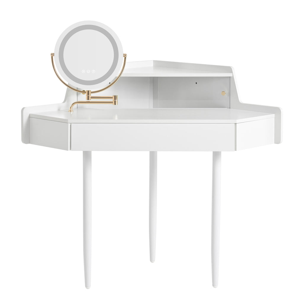 Modern Corner Storage Vanity Desk Set