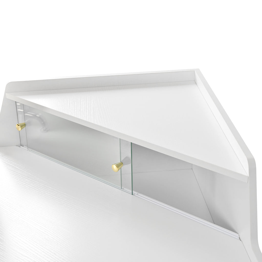 Modern Corner Storage Vanity Desk Set