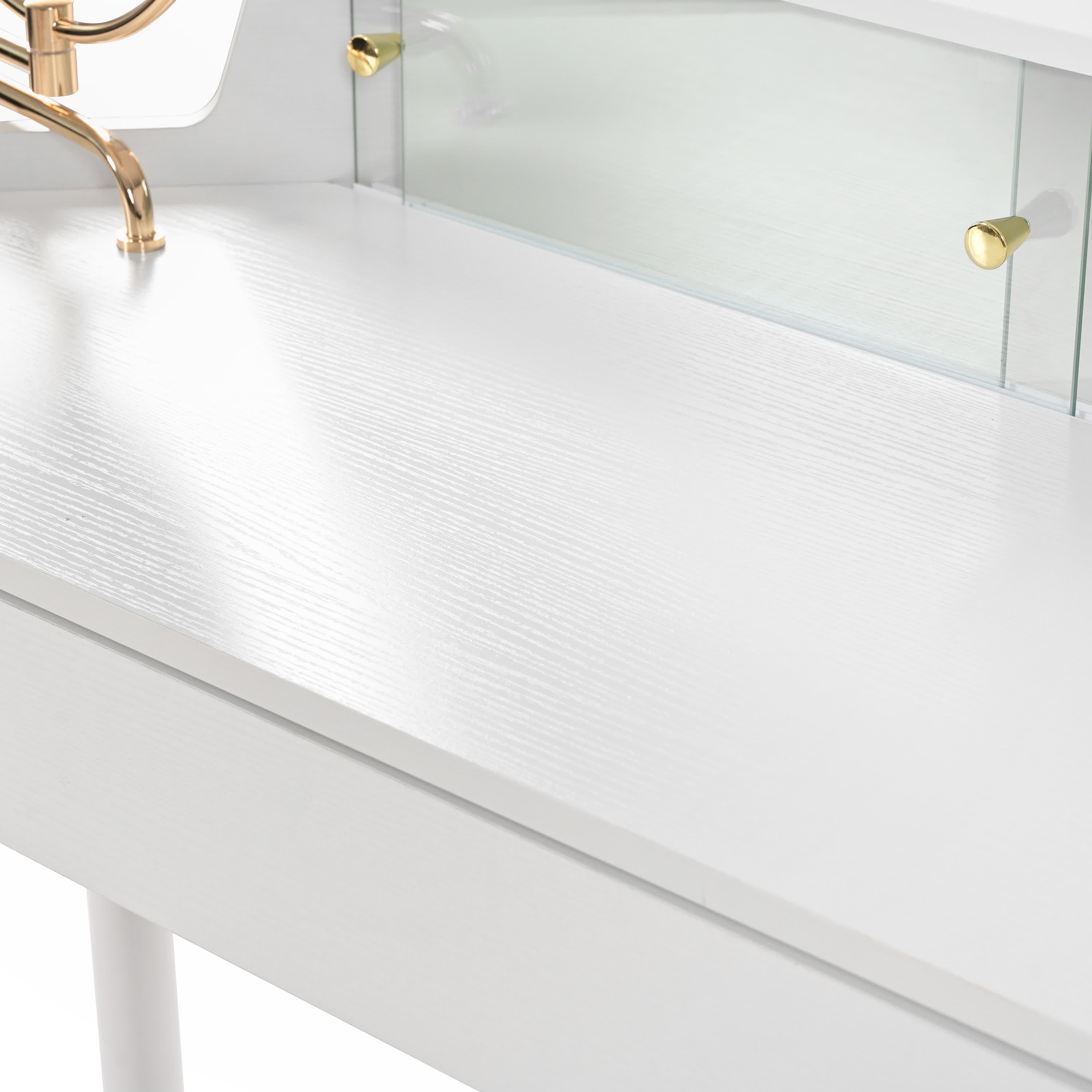 Modern Corner Storage Vanity Desk Set