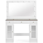 Modern Glass Top Makeup Vanity - image 1