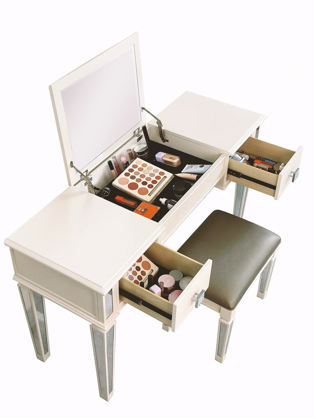 Flip Up Vanity Table Stool Set - image 7
