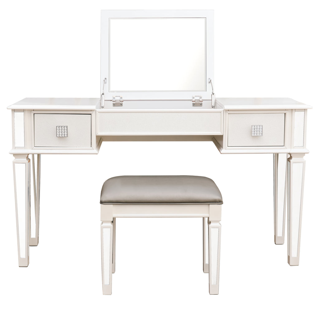 Flip Up Vanity Table Stool Set - image 5