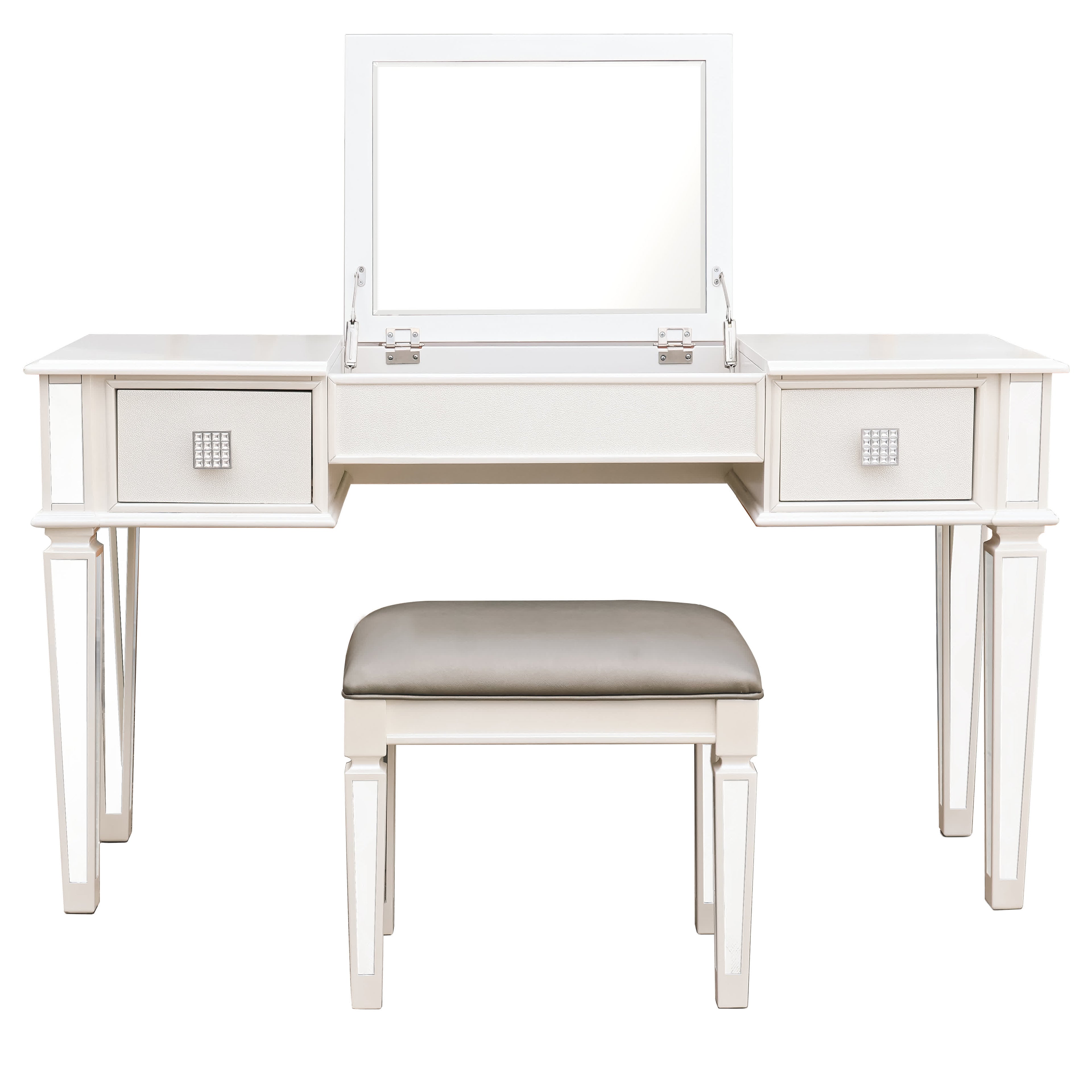 Flip Up Vanity Table Stool Set - image 5