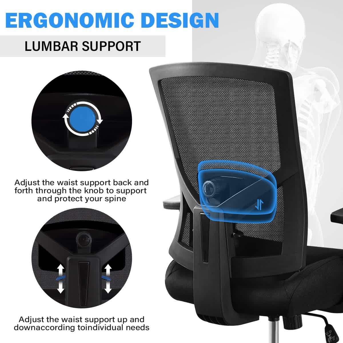 Ergonomic Heavy Duty Tall Office Drafting Chair