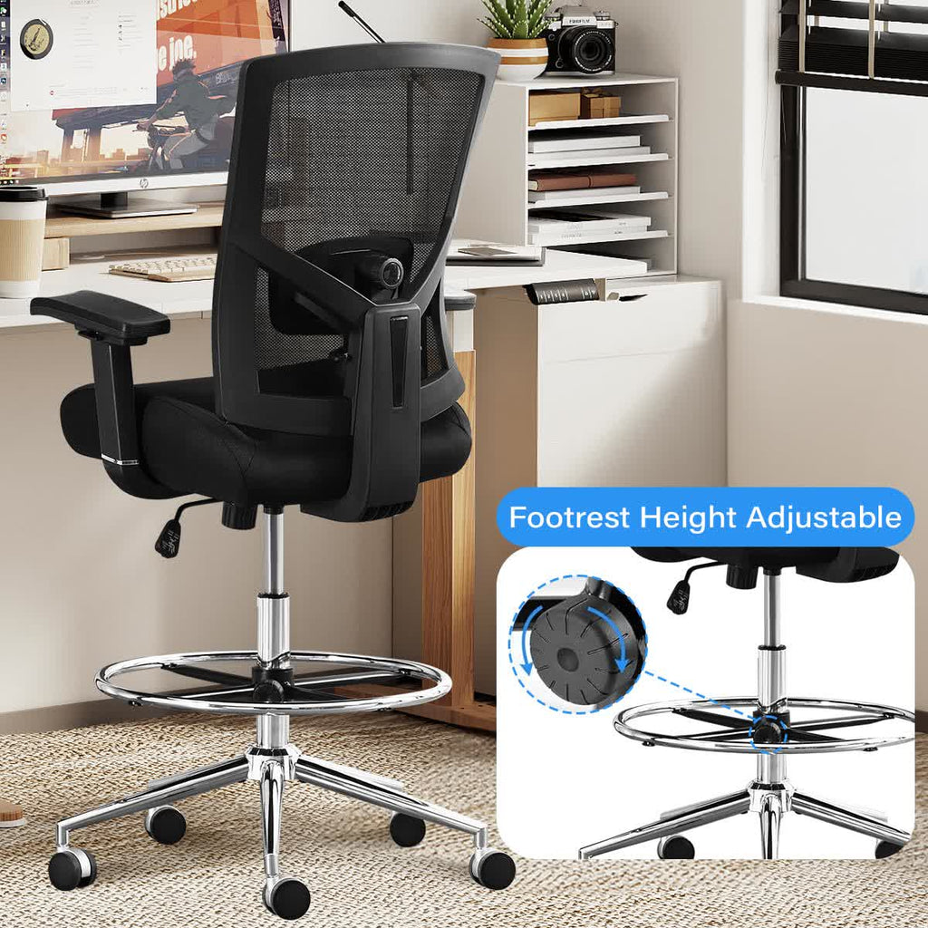 Ergonomic Heavy Duty Tall Office Drafting Chair