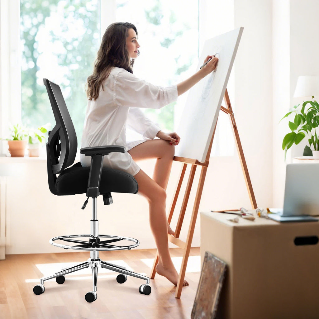 Ergonomic Heavy Duty Tall Office Drafting Chair - image 2