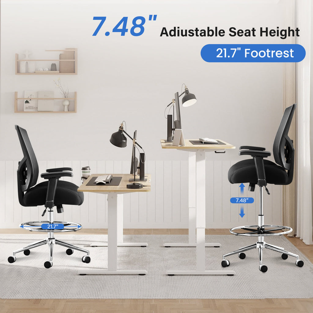 Ergonomic Heavy Duty Tall Office Drafting Chair