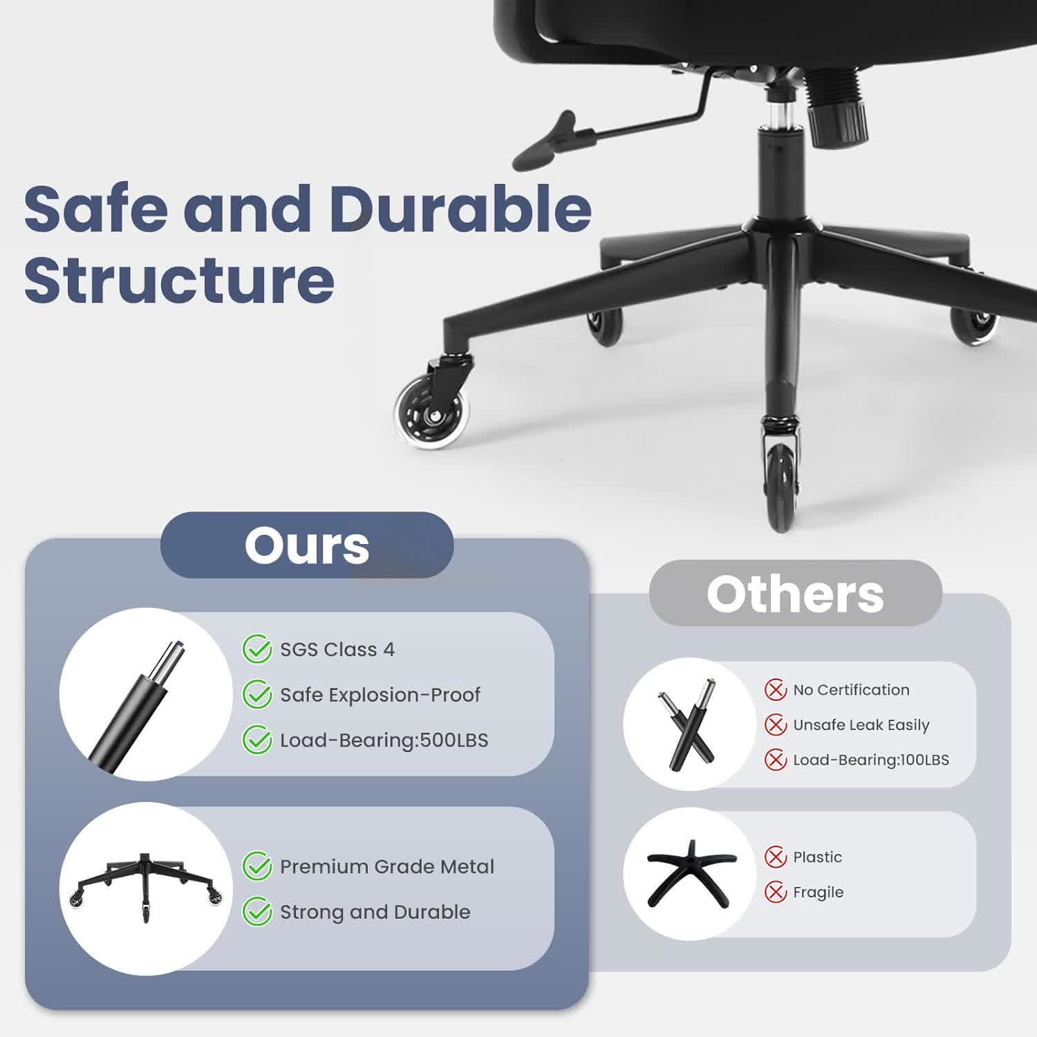 Ergonomic Big and Tall Office Mesh Chair - image 6