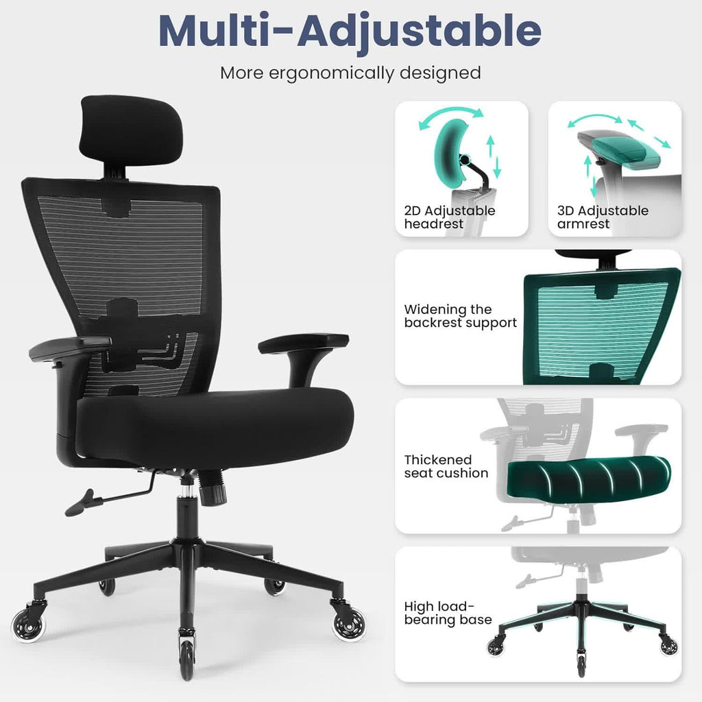 Ergonomic Big and Tall Office Mesh Chair