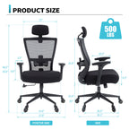 Ergonomic Big and Tall Office Mesh Chair - image 8