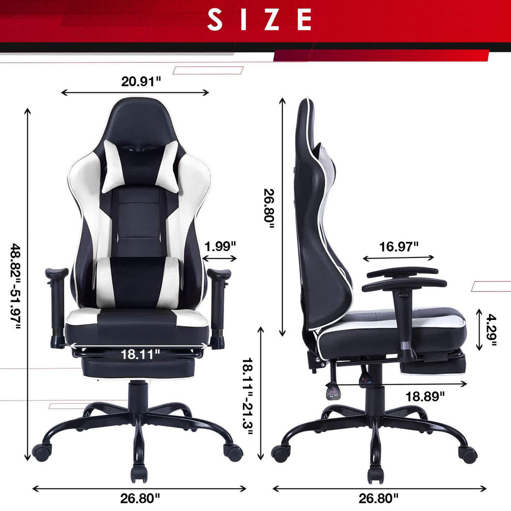 Ergonomic Computer Chair with Vibration Massage Function