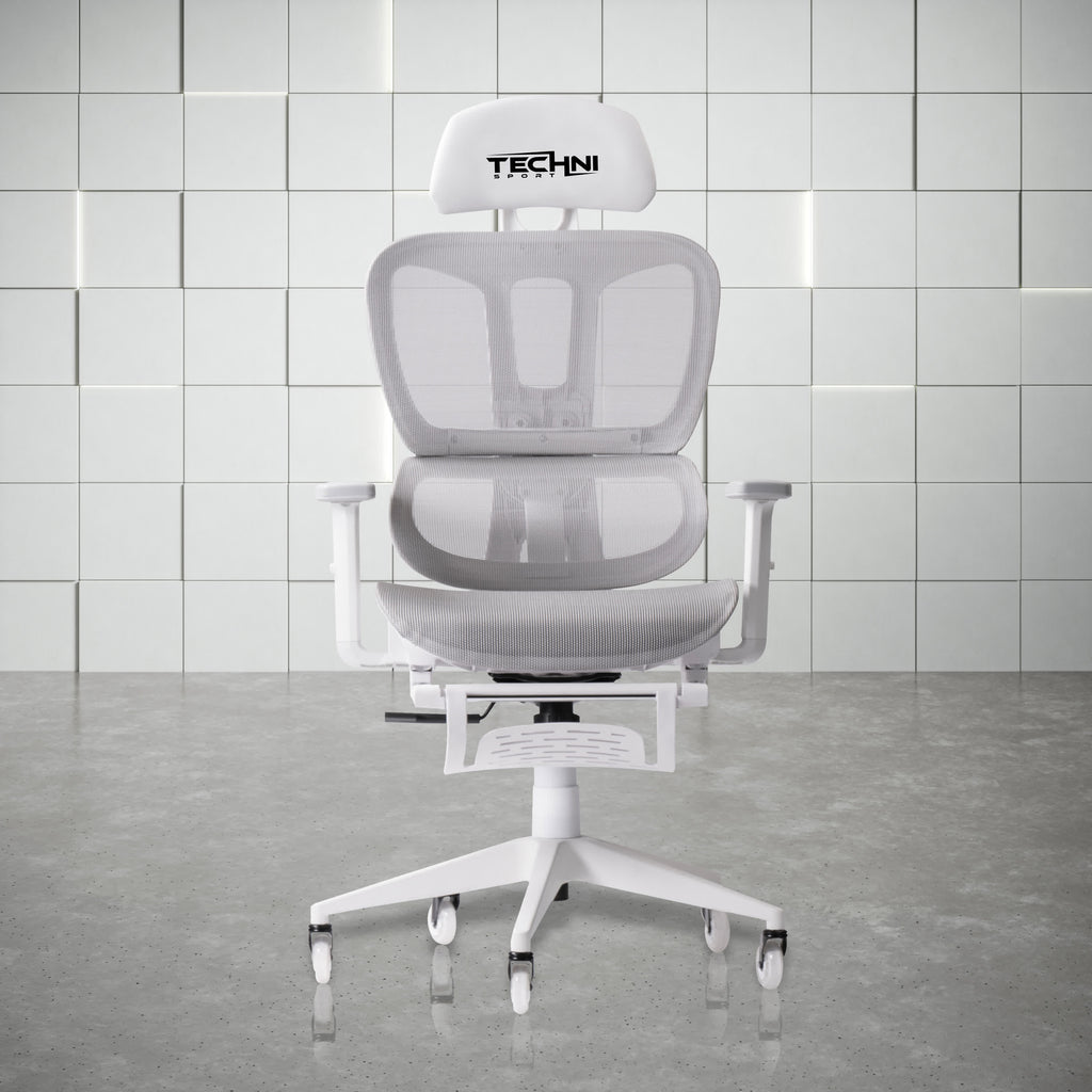 Ergonomic White Mesh Gaming Chair