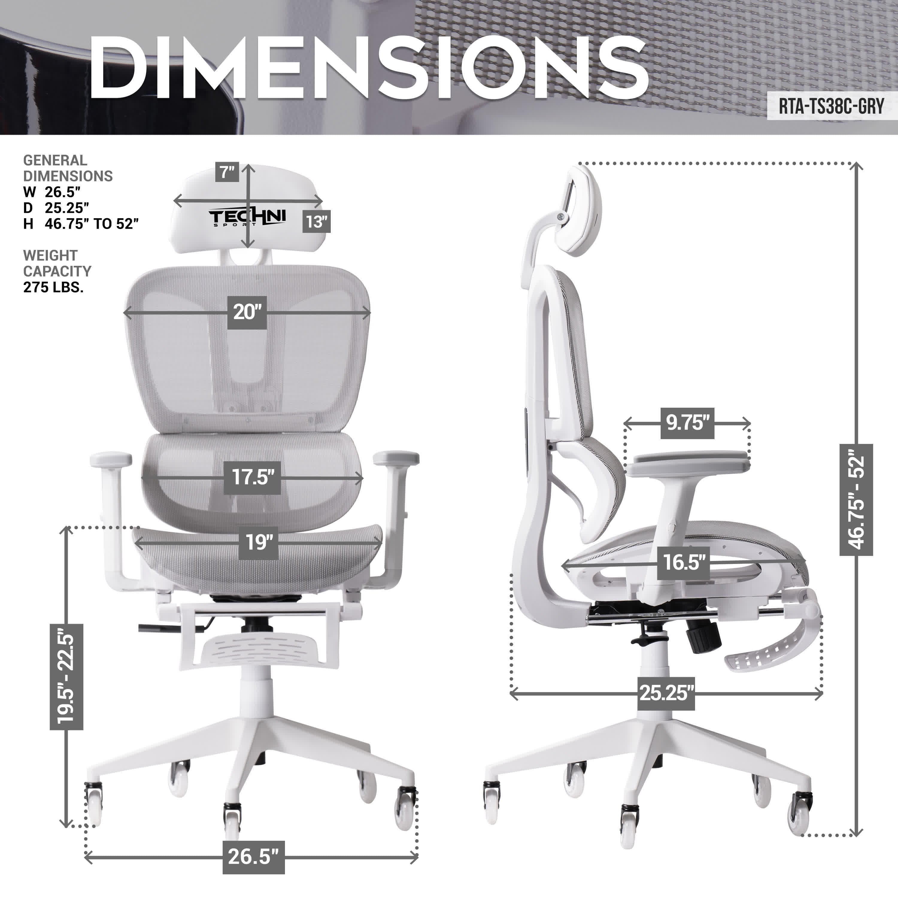 Ergonomic White Mesh Gaming Chair - image 15