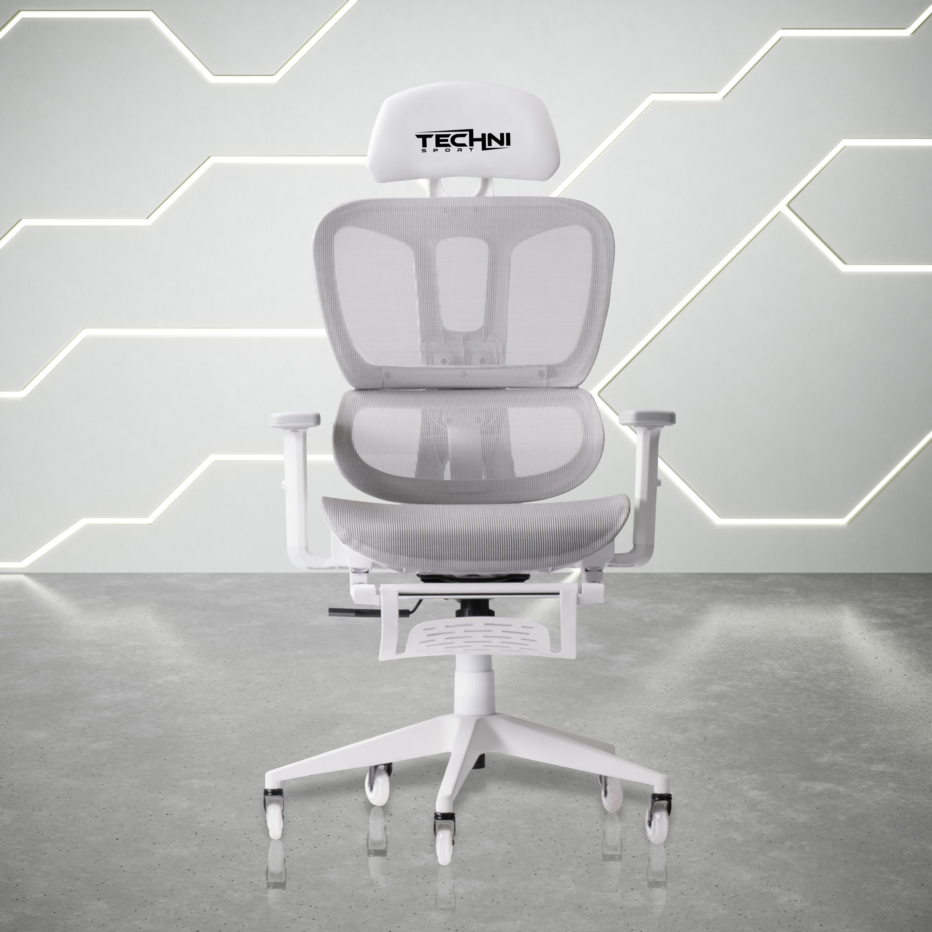Ergonomic White Mesh Gaming Chair
