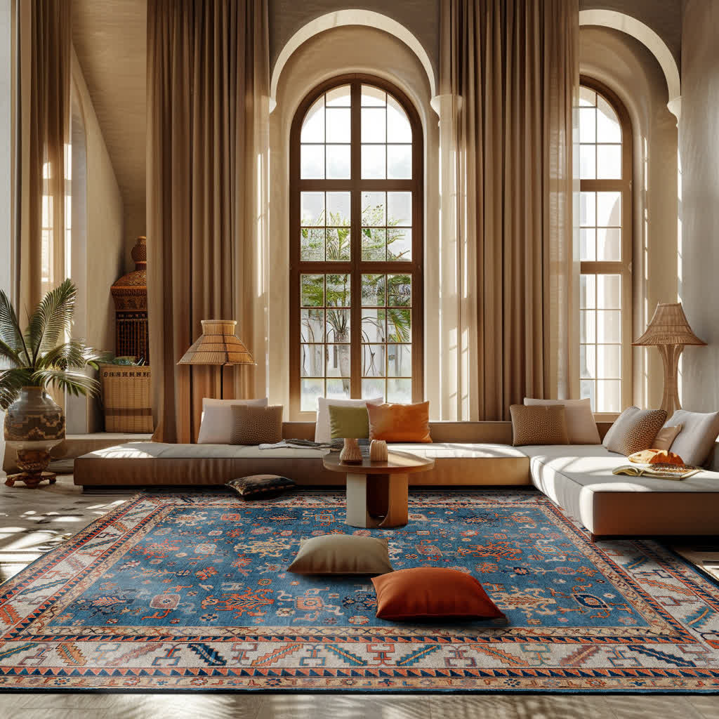 Persian Ethnic Anti-slip Indoor Outdoor Rug