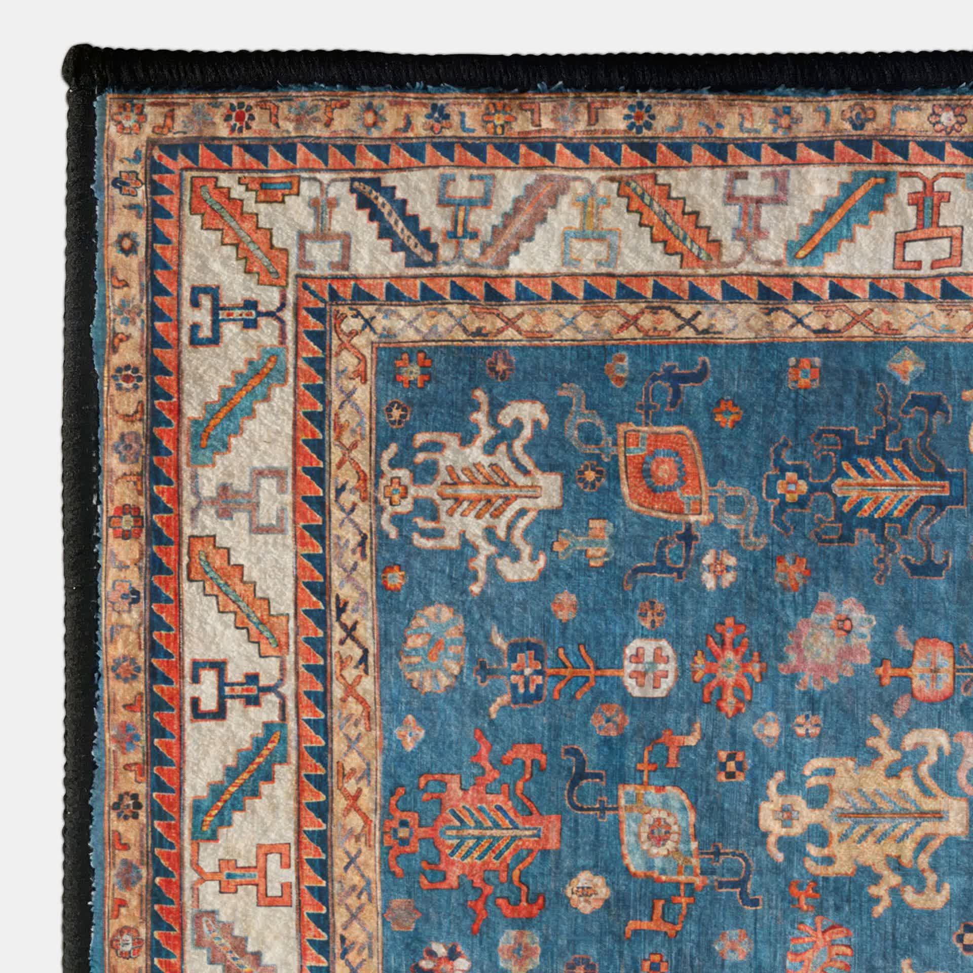 Persian Ethnic Anti-slip Indoor Outdoor Rug