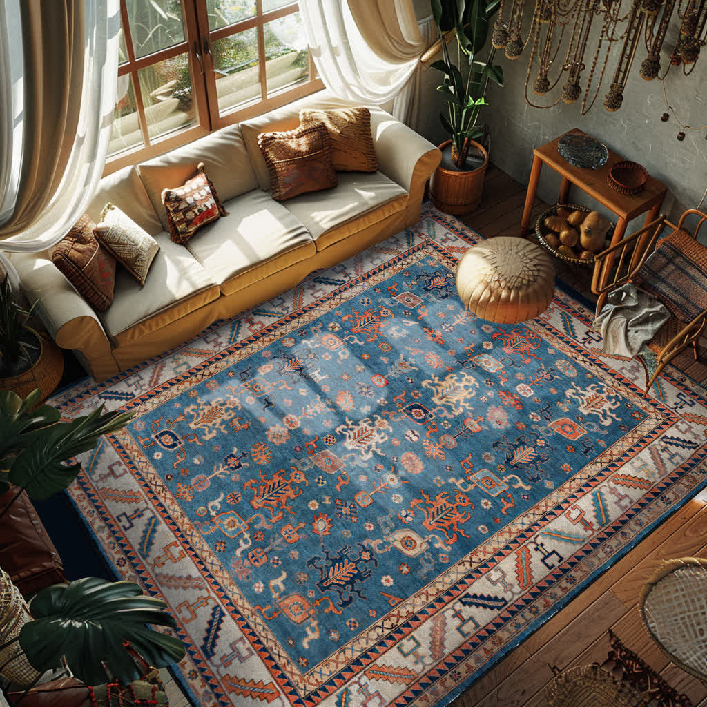 Persian Ethnic Anti-slip Indoor Outdoor Rug