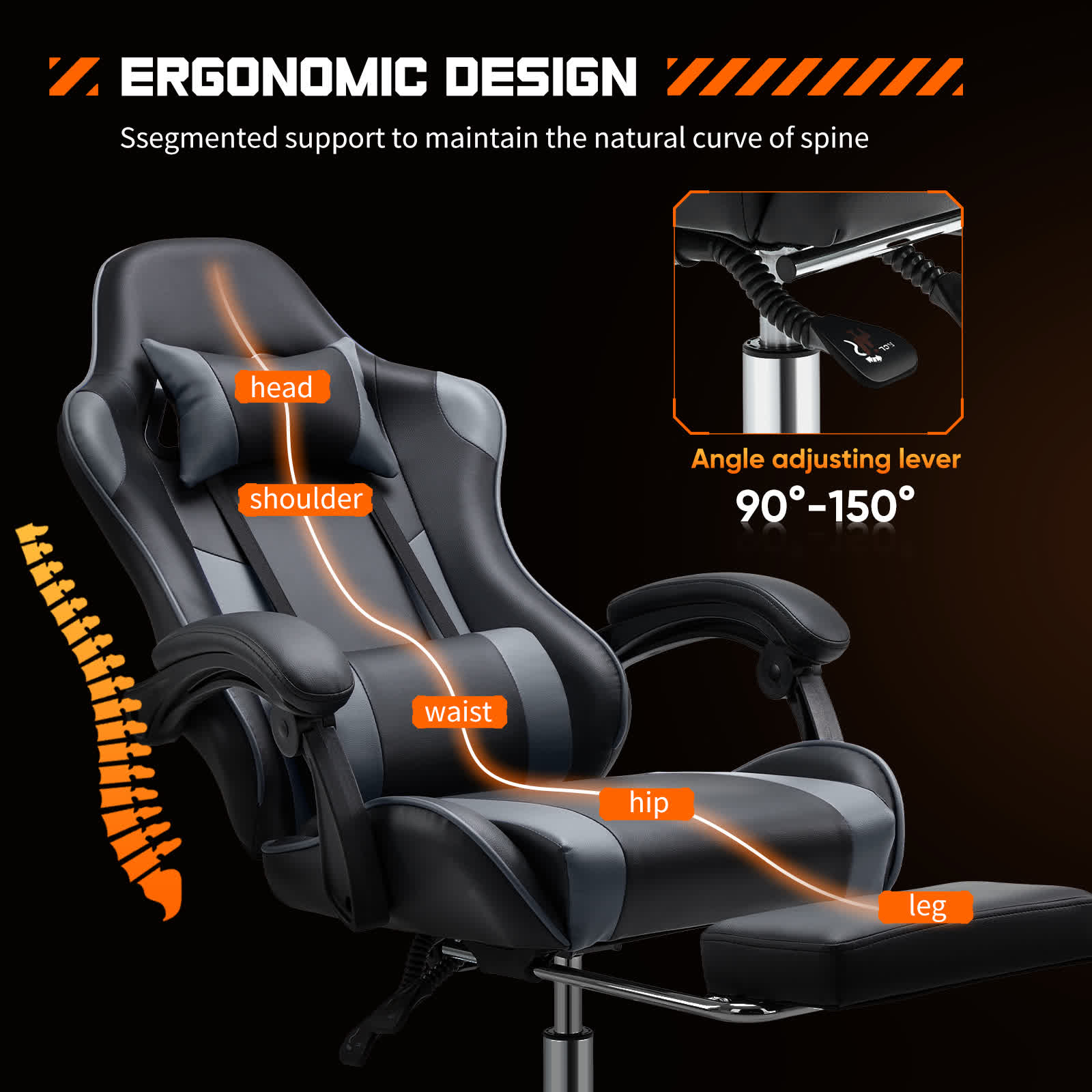 Ergonomic Adjustable Video Game Chair