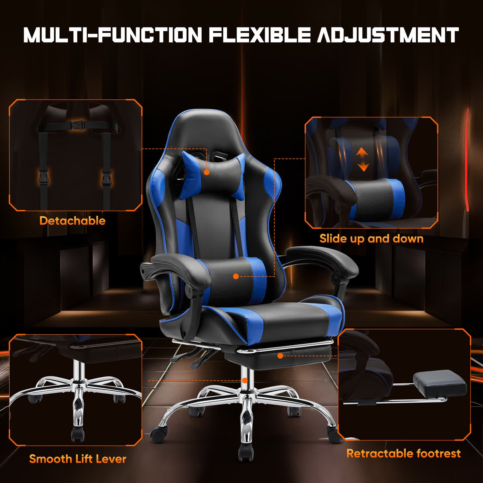 Ergonomic Adjustable Video Game Chair