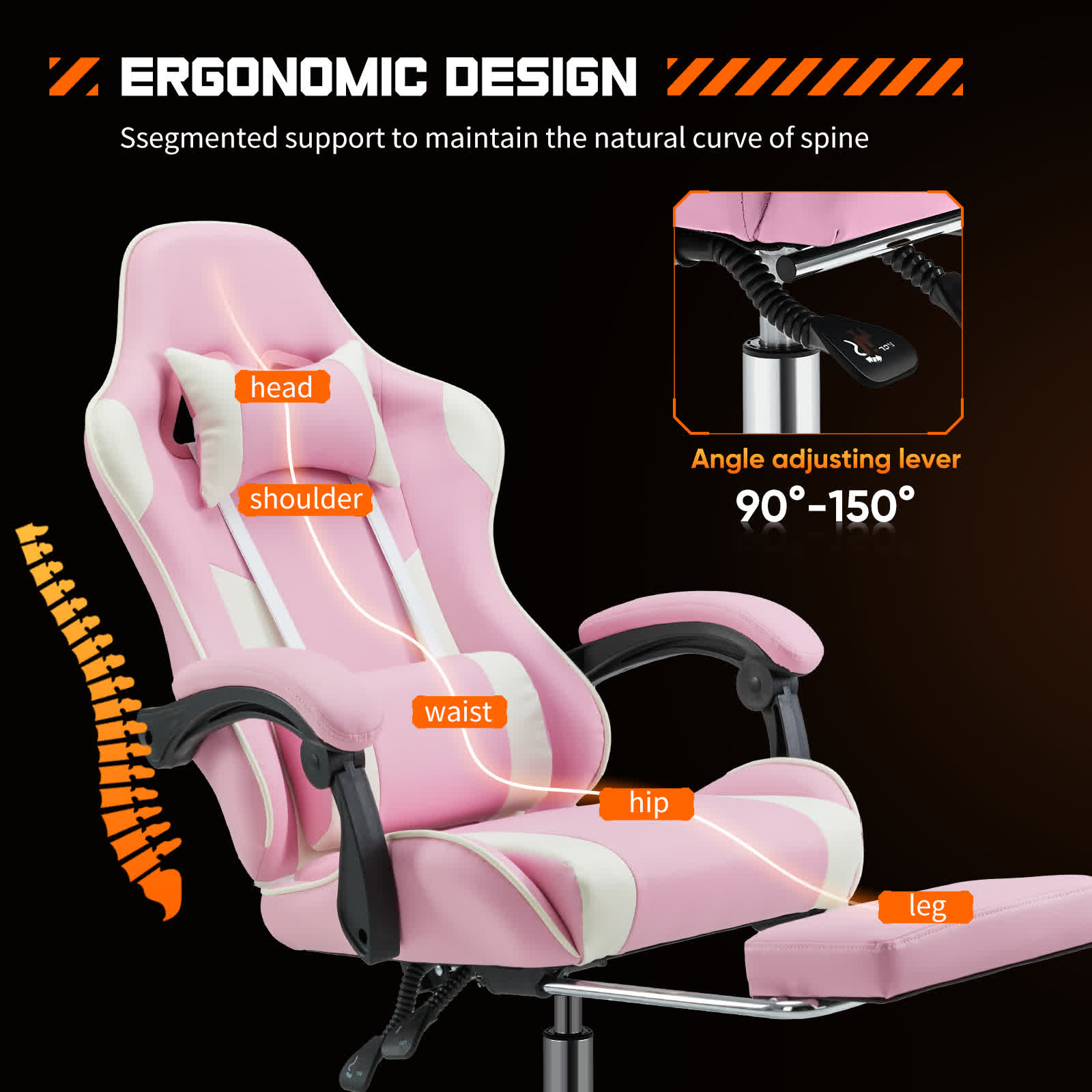 Ergonomic Adjustable Video Game Chair