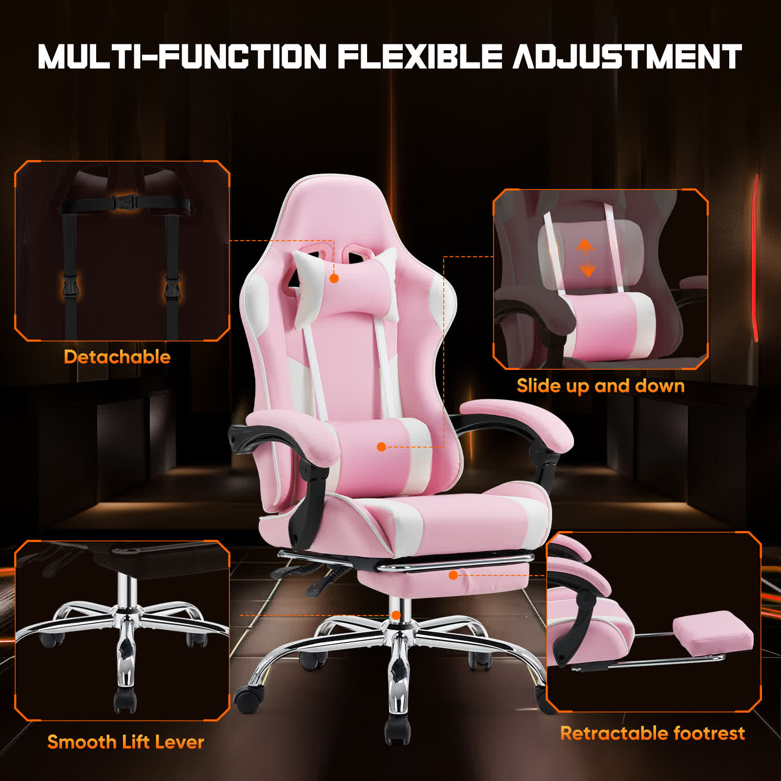 Ergonomic Adjustable Video Game Chair