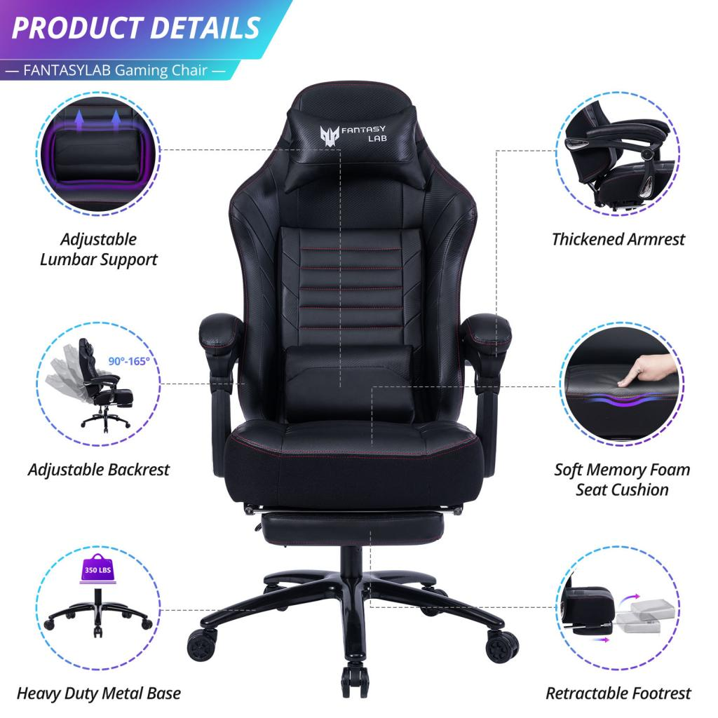 Height Adjustable Swivel Ergonomic Office Game Chair - image 2
