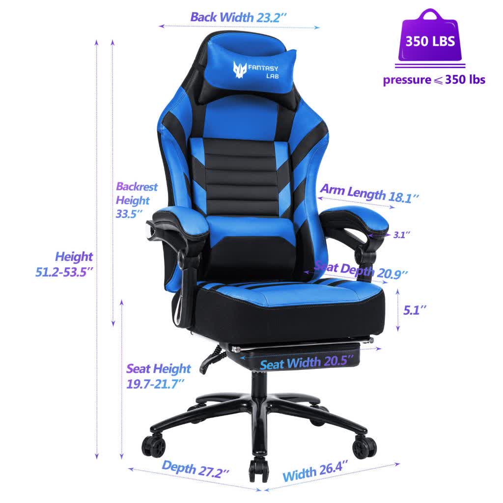Height Adjustable Swivel Ergonomic Office Game Chair - image 16