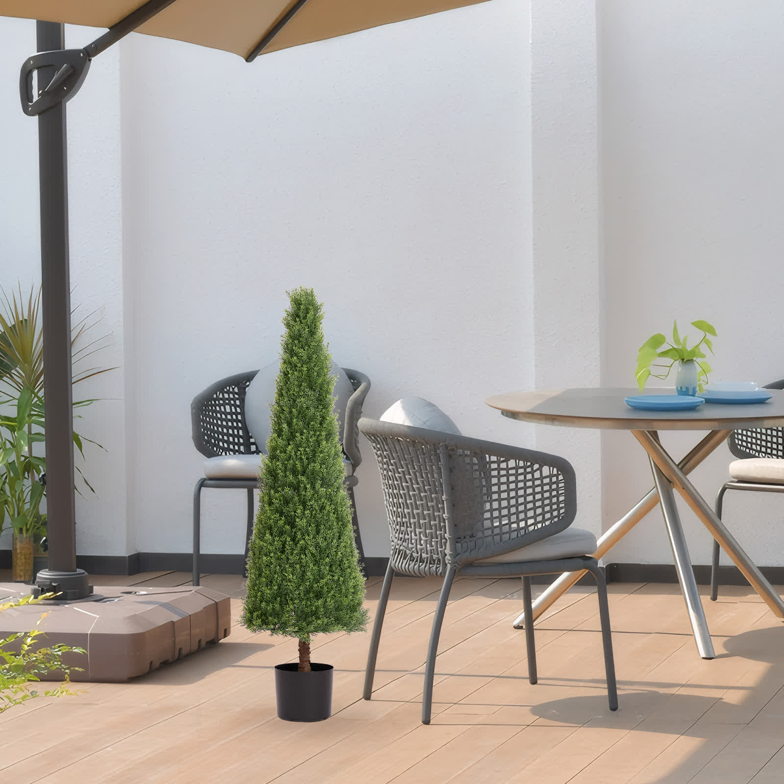 Artificial Boxwood Topiary Tree Decor