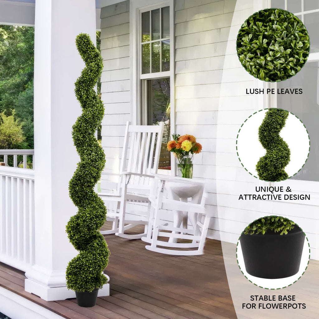 Outdoor Uv-resistant Plastic Boxwood Topiary Tree - image 7