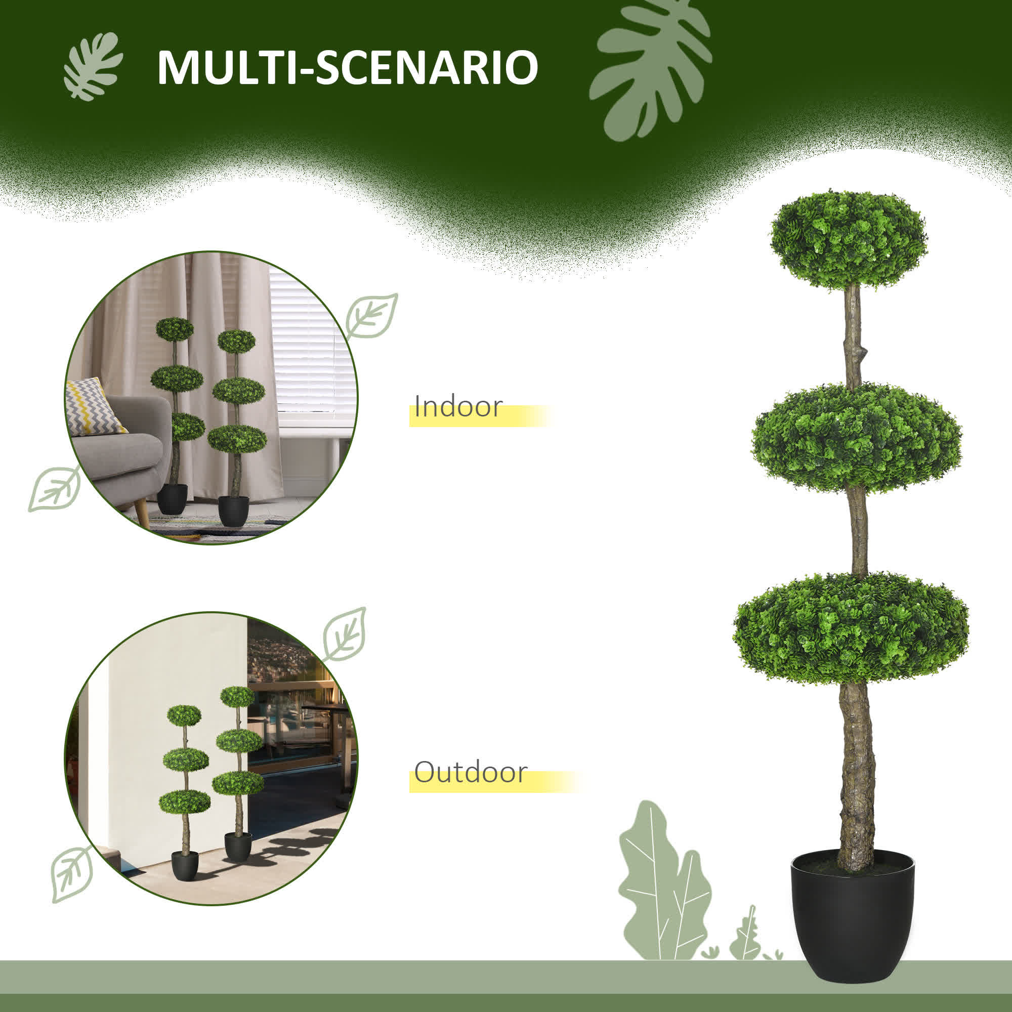 Artificial Boxwood Topiary Trees Decor - image 4