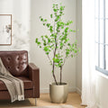 Artificial Disc Leaf Tree Decor - Green - 35.40"L x 35.40"W x 70.90"H - image 5