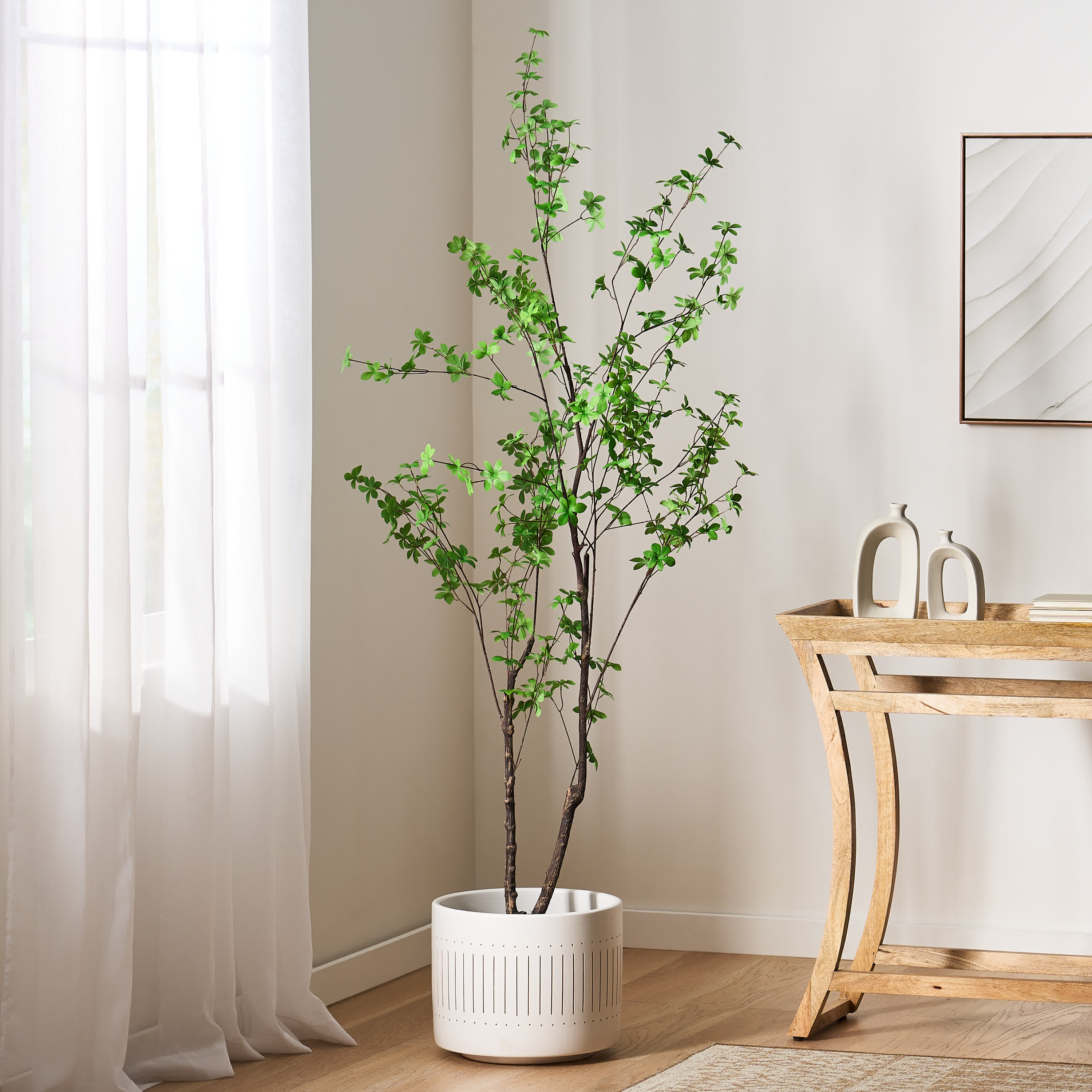 Artificial Disc Leaf Tree Decor - image 3