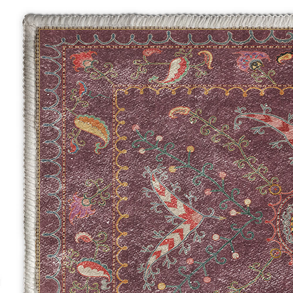Retro Paisley Washable Durable Anti-slip Area Rug  - image 5