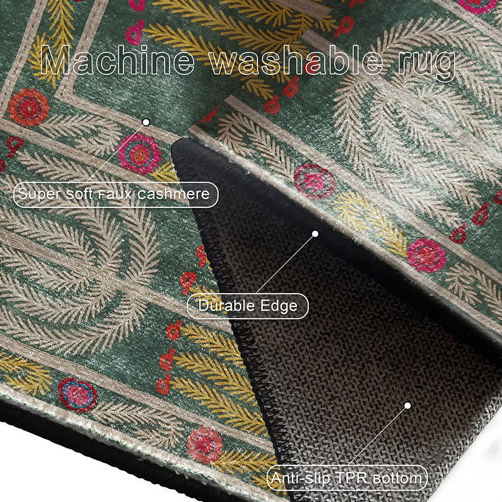 Bohemia Ethnic Foldable Anti-slip Area Rug