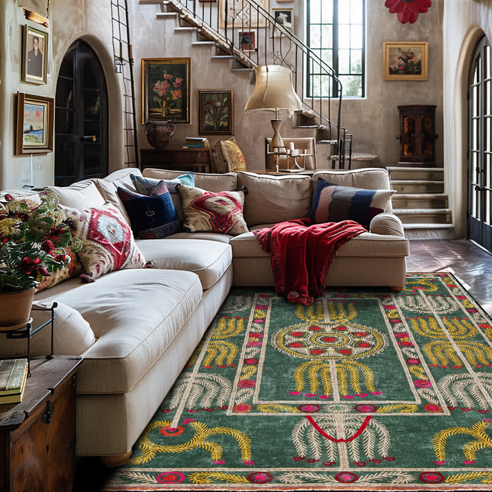 Bohemia Ethnic Foldable Anti-slip Area Rug