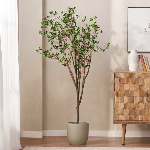 Artificial Milan Leaf Bonsai Decor - Green - 39.30"L x 26.70"W x 70.90"H - image 0