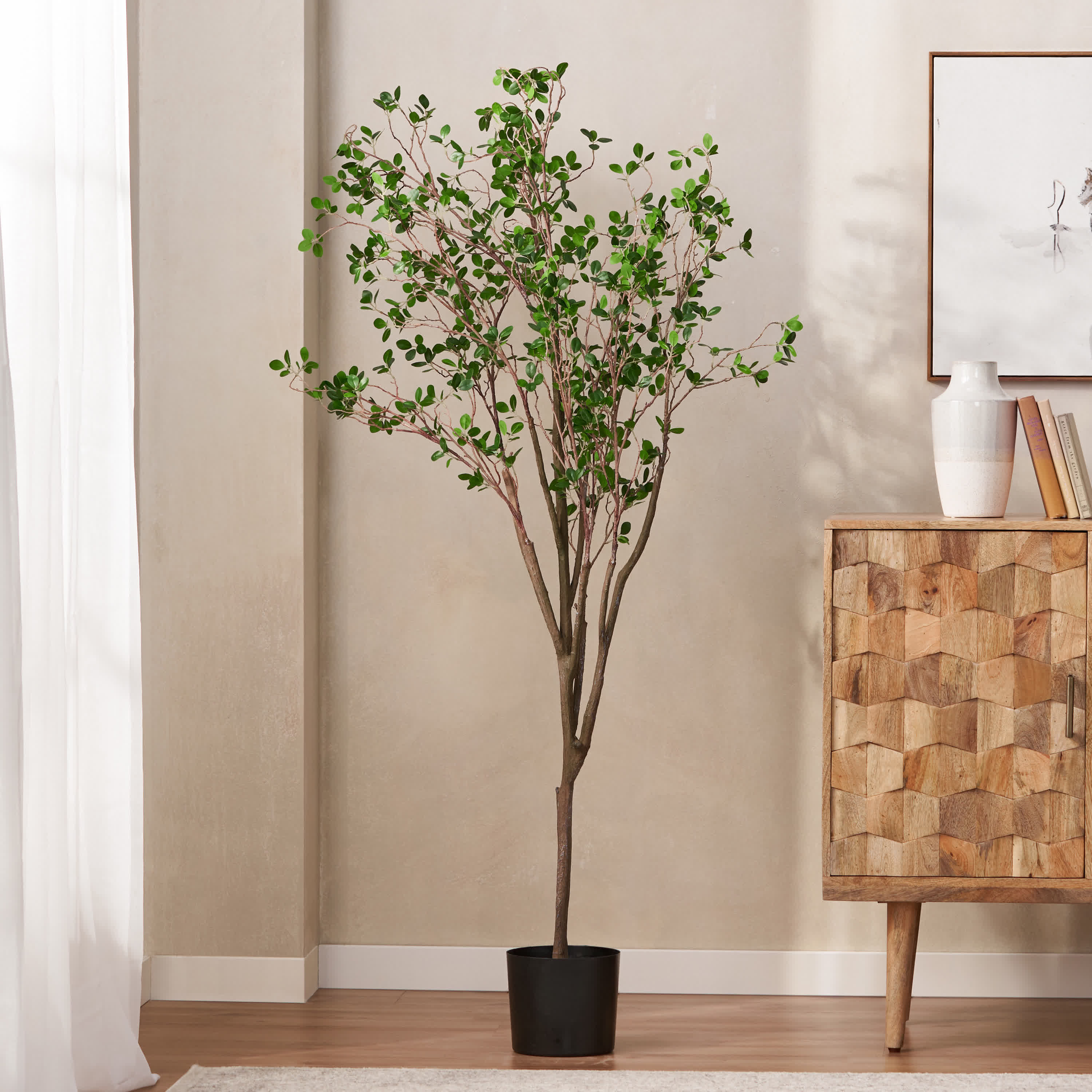 Artificial Milan Leaf Bonsai Decor - image 4