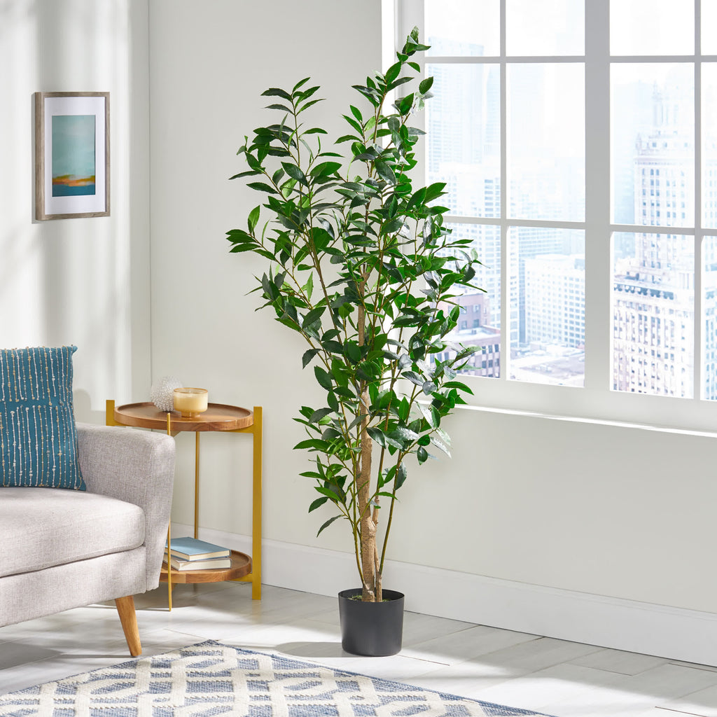 Artificial Laurel Tree Decor - Green - 24.00"L x 29.00"W x 64.00"H - image 2