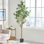 Artificial Eucalyptus Tree Decor - Green - 31.00"L x 27.00"W x 71.00"H - image 0