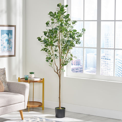 Artificial Eucalyptus Tree Decor - Green - 31.00"L x 27.00"W x 71.00"H - image 0