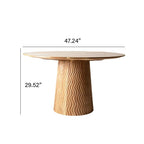 Natural Wood Solid Wood Round Dining Table - image 8