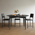 Black Foldable Octagonal Dining Table - W55.51" x D55.51" x H29.53" - image 0