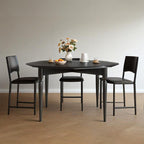 Black Foldable Octagonal Dining Table - W55.51" x D55.51" x H29.53" - image 0