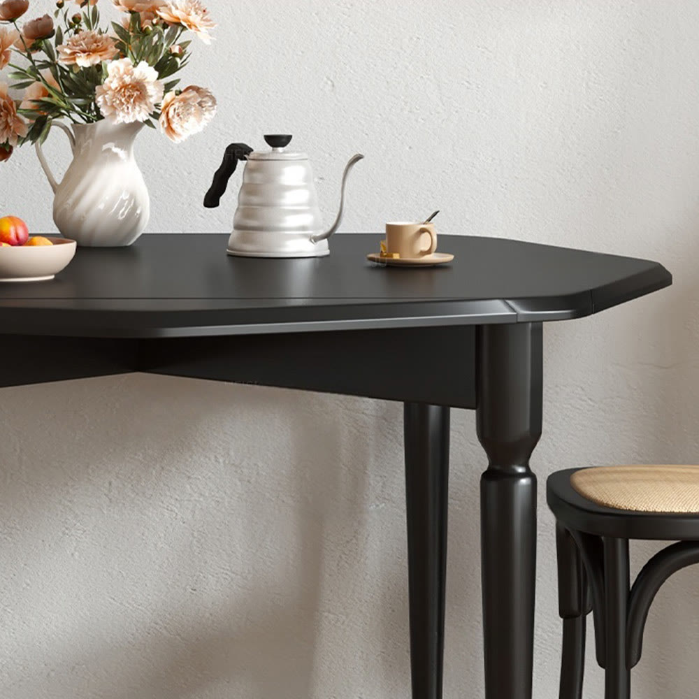 Black Foldable Octagonal Dining Table