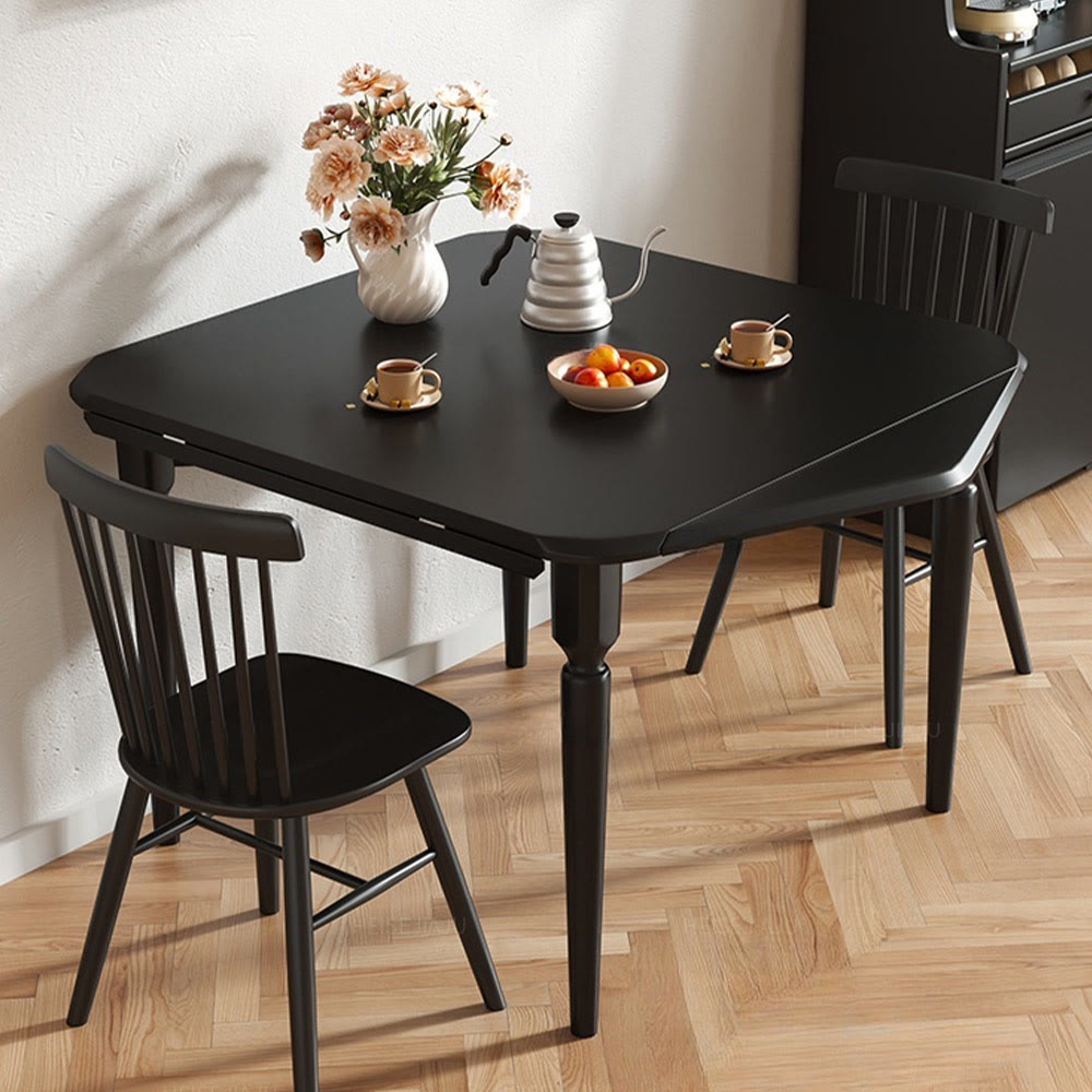 Black Foldable Octagonal Dining Table