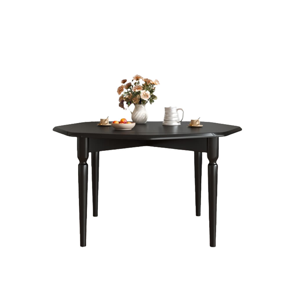 Black Foldable Octagonal Dining Table