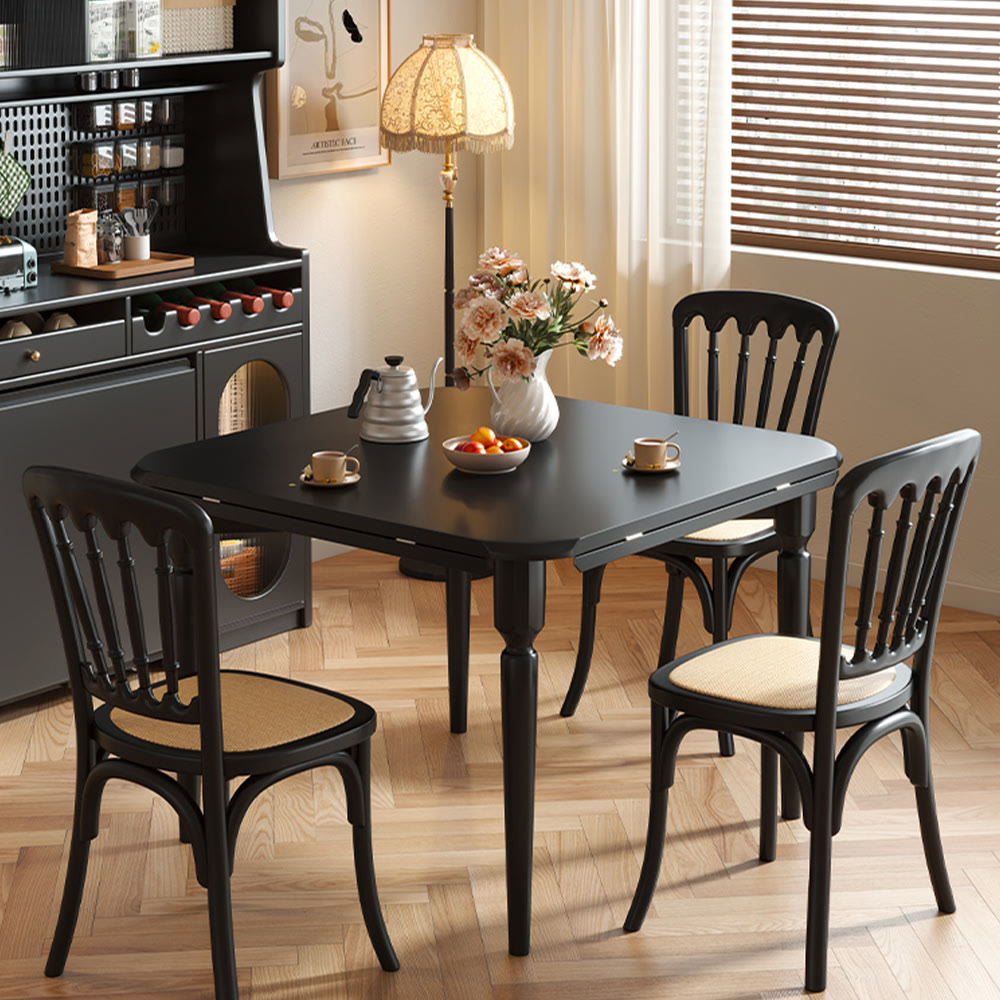 Black Foldable Octagonal Dining Table