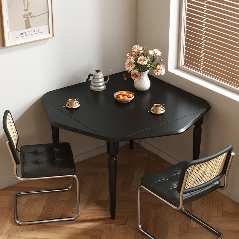 Black Foldable Octagonal Dining Table